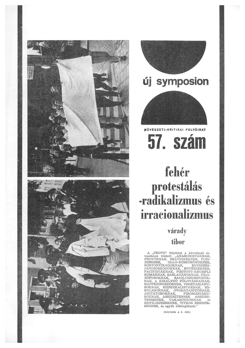 Új Symposion, 6. évf. 1970. január. 57. sz. 1–28. oldal