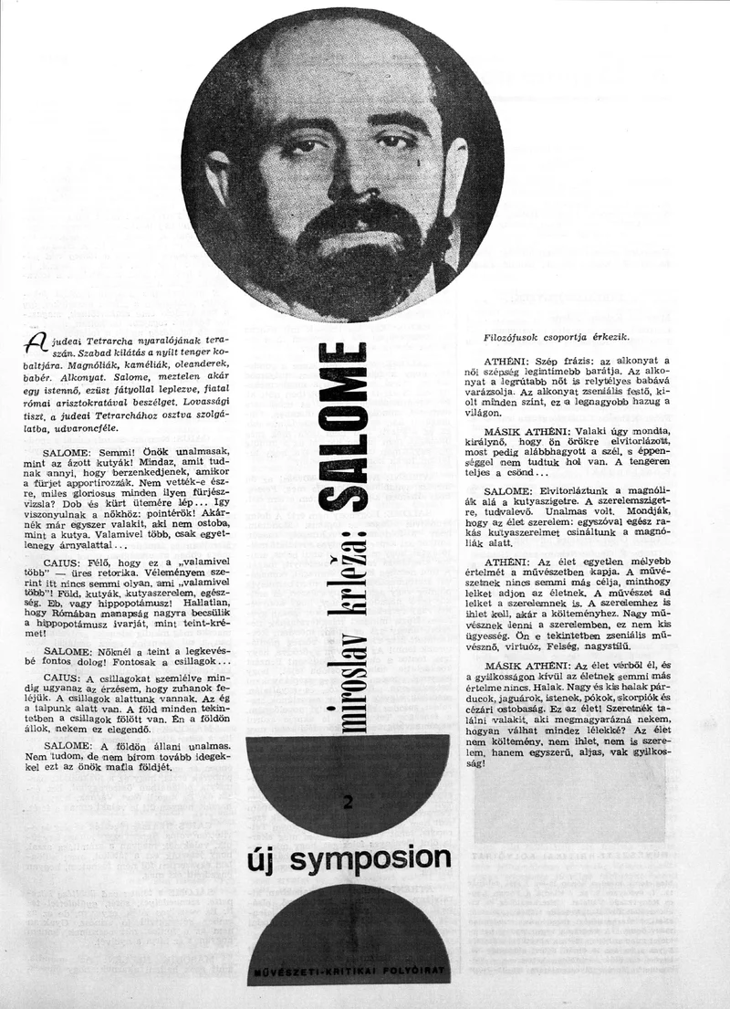 Új Symposion, 1. évf. 1965. február 15. 2. sz. 1–28. oldal