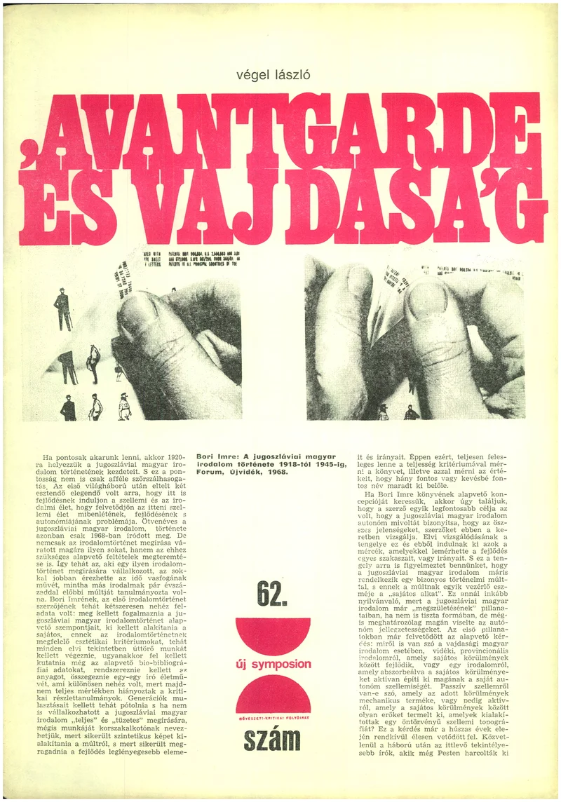 Új Symposion, 6. évf. 1970. június 20. 62. sz. 1–28. oldal