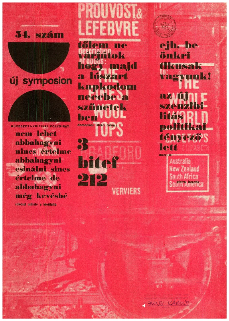 Új Symposion, 5. évf. 1969. október. 54. sz. 1–32. oldal